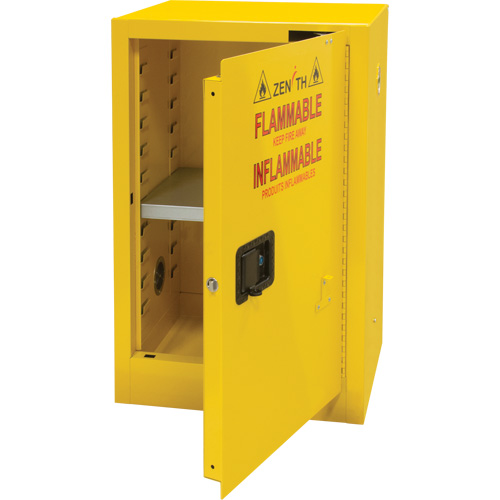 Flammable Storage Cabinet, 12 gal., 1 Door, 23" W x 35" H x 18" D Action Paper