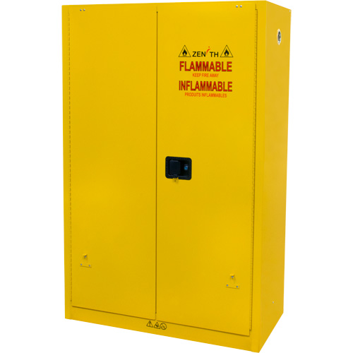 Armoire pour produits inflammables, 45 gal., 2 Porte(s), 43" La x 65" h x 18" p Action Paper