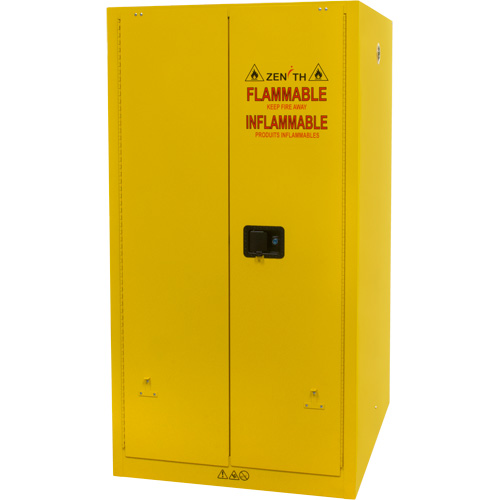 Armoire pour produits inflammables, 60 gal., 2 Porte(s), 34" La x 65" h x 34" p Action Paper