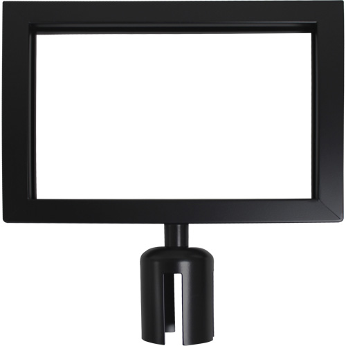 Cadre d'enseigne pour poteau de barri&egrave;re pour le contr&ocirc;le des foules, Noir Action Paper