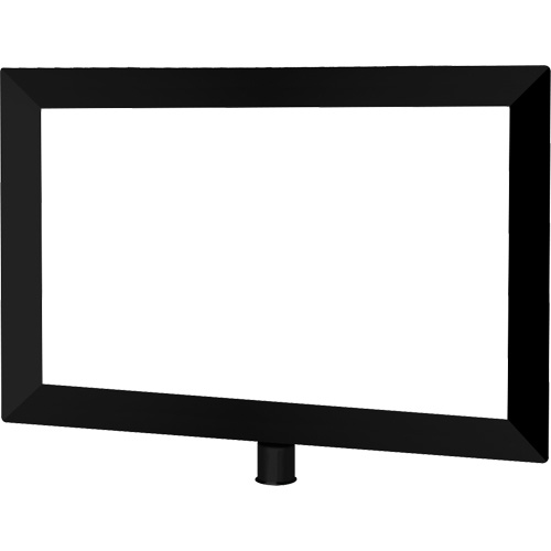 Porte-enseigne horizontal robuste pour montant classique, Noir Action Paper
