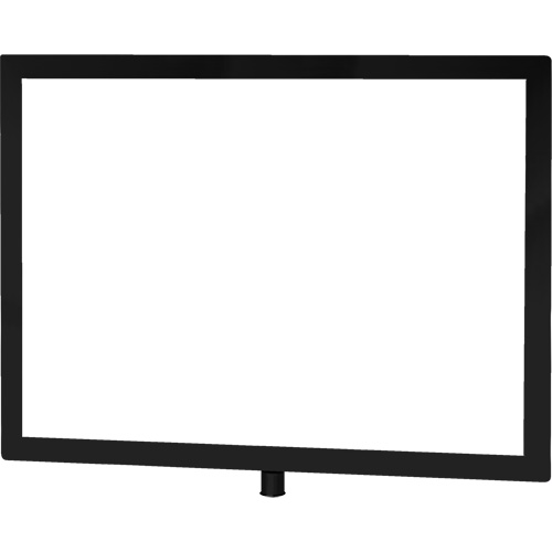 Porte-enseigne horizontal robuste pour montant classique, Noir Action Paper