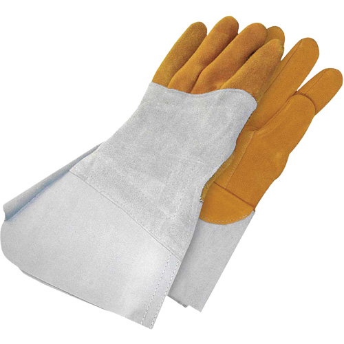 Gants de soudage &agrave; l'arc TIG en cuir de daim retourn&eacute; Gander Brand, Cuir fleur de daim, Taille 12 Action Paper
