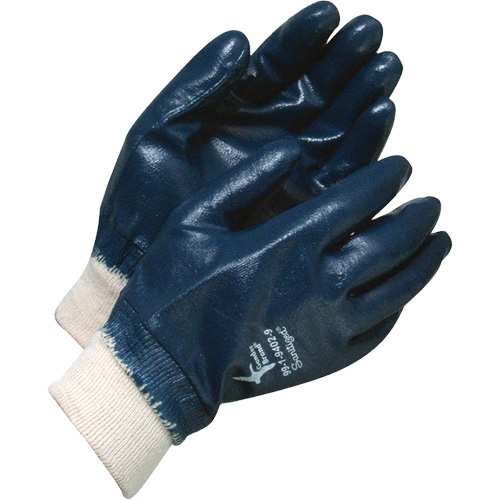 Coated Gloves, 8, Nitrile Coating, Jersey Shell Action Paper