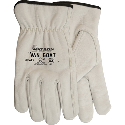 Van Goat Cut Resistant Work Gloves, Large, 36 cal/cm², Level 3, NFPA 70E Action Paper
