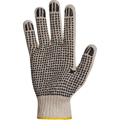 Gant en tricot avec pois de PVC Sure Grip, Poly/coton, Un c&ocirc;t&eacute;, Calibre 7, T-petit Action Paper