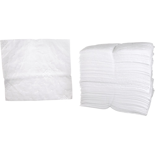 Petroleum Sorbent Pads, Oil Only, 19" x 17", 38.7 gal. Absorbancy Action Paper