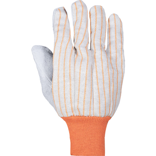 Endura&reg; Leather Palm Gloves, Large, Split Leather Palm Action Paper