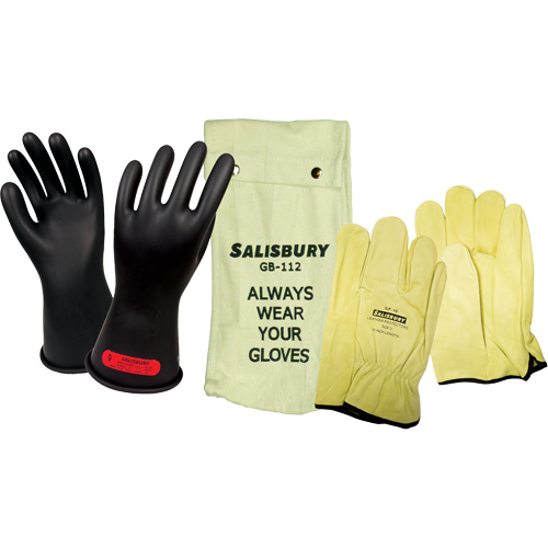 Salisbury  Electrical-Insulating Glove Kit, ASTM Class 0, Size 9, 11" L Action Paper