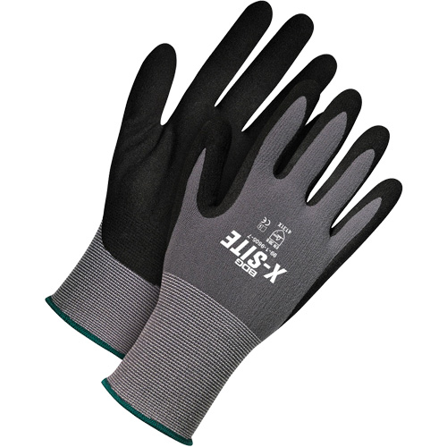 X-Site Lightweight Coated Gloves, 8, Nitrile Coating, 15 Gauge, Nylon/Lycra&reg; Shell Action Paper