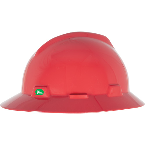 V-Gard&reg; GREEN Slotted Full Brim Hard Hat, Meets CSA Type 1, Ratchet Suspension Action Paper