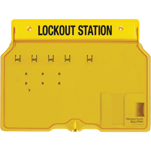 Poste de cadenassage trilingue recouvert, Cadenas Aucune, Capacit&eacute; de 4, Cadenas Non compris Action Paper