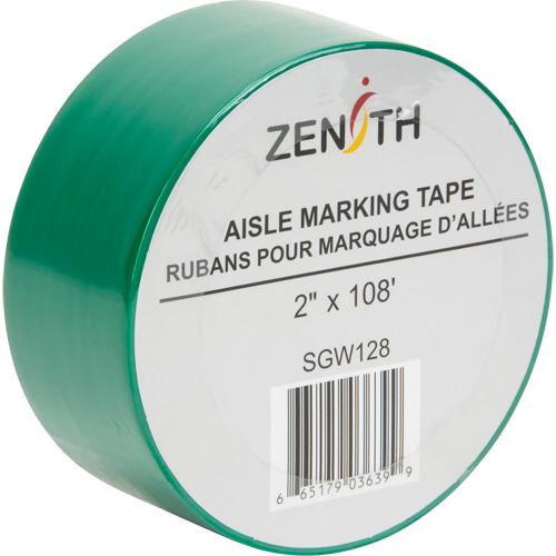 Ruban pour marquage d'all&eacute;es, 2" x 108', PVC, Vert Action Paper