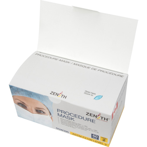 Disposable Procedure Face Masks, ASTM F2100 Level 2, Class 1 Action Paper