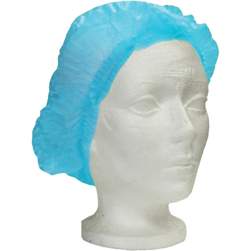 Bonnet bouffant pliss&eacute; Ronco Care, Polypropyl&egrave;ne, 24", Bleu Action Paper