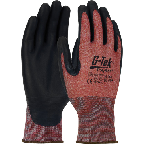 G-Tek&reg; PolyKor&reg; X7 Neuroma&reg; Cut Resistant Gloves, Small, 18 Gauge, Polyurethane Coated, ASTM ANSI Level A3/EN 388 Level C Action Paper