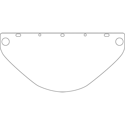 Dynamic Universal Fit Safety Visor, Polycarbonate, Clear Tint Action Paper