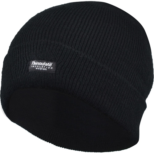 Lined Cuff Tuque, Thinsulate Lining, One Size, Black Action Paper