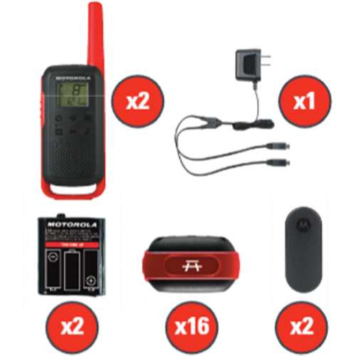 Radios bidirectionnelles Talkabout, Bande FRS, 22 canaux, Port&eacute;e 32 km Action Paper