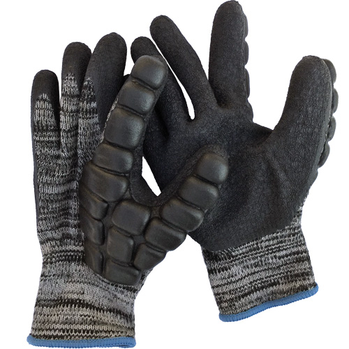 Gants antichocs enduits pour le martelage, 8/Moyen, Paume en Synth&eacute;tique, Poignet &eacute;lastique Action Paper