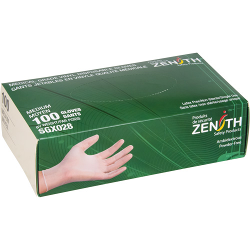 Disposable Gloves, Small, Vinyl, 4.5-mil, Powder-Free, Clear, Class 2 Action Paper