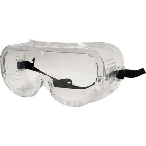 Safety-Flex Safety Goggles, Clear Lens, Anti-Fog, Direct Vent Action Paper