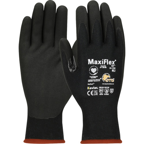 Gants compatibles avec les &eacute;crans tactiles ATG MaxiFlex Cut, T-petit, Calibre 15, Rev&ecirc;tement Mousse de nitrile, ASTM ANSI niveau A4/EN 388 niveau 3/EN 388 niveau D Action Paper