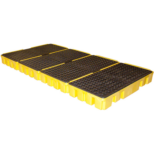 Low Profile Spill Pallet, 102 US gal. Spill Capacity, 96" x 49" x 6.5" Action Paper