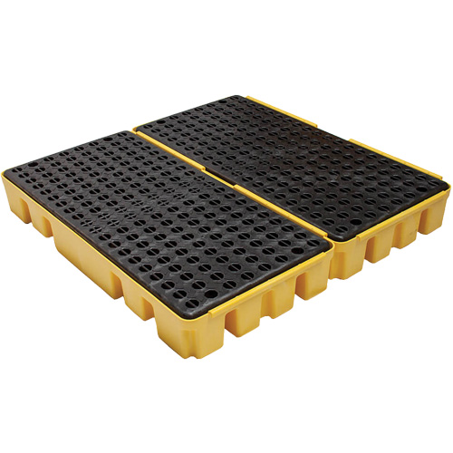 Low Profile Spill Pallet, 51 US gal. Spill Capacity, 49" x 48" x 6.5" Action Paper