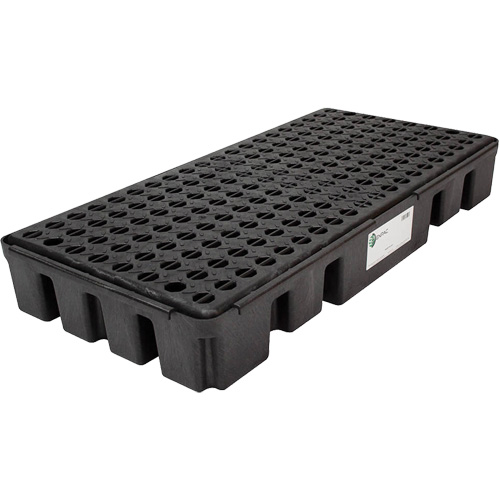 Black Diamond Low Profile Spill Pallet, 25.5 US gal. Spill Capacity, 49" x 24" x 6.5" Action Paper