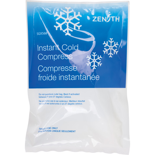 Instant Compress, Cold, Single Use, 6" x 9" Action Paper