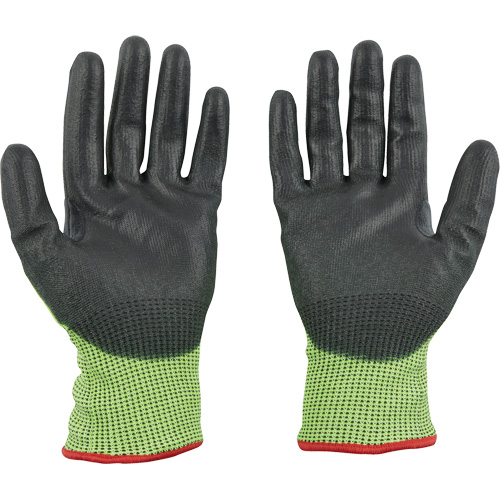 Gants &agrave; haute visibilit&eacute; enduits par trempage, Taille Petit, Calibre 15, Rev&ecirc;tement Polyur&eacute;thane, Enveloppe en Poly&eacute;thyl&egrave;ne, ASTM ANSI niveau A5 Action Paper