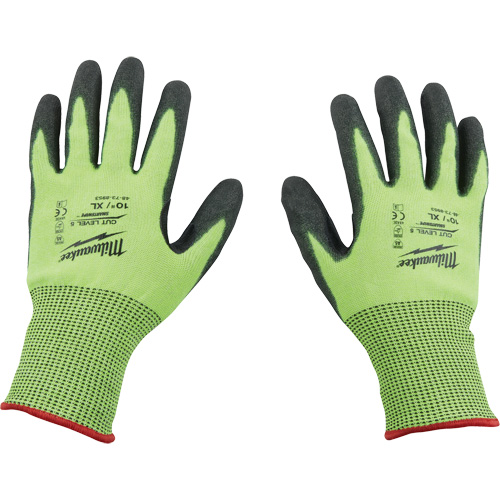 Gants &agrave; haute visibilit&eacute; enduits par trempage, Taille Petit, Calibre 15, Rev&ecirc;tement Polyur&eacute;thane, Enveloppe en Poly&eacute;thyl&egrave;ne, ASTM ANSI niveau A5 Action Paper