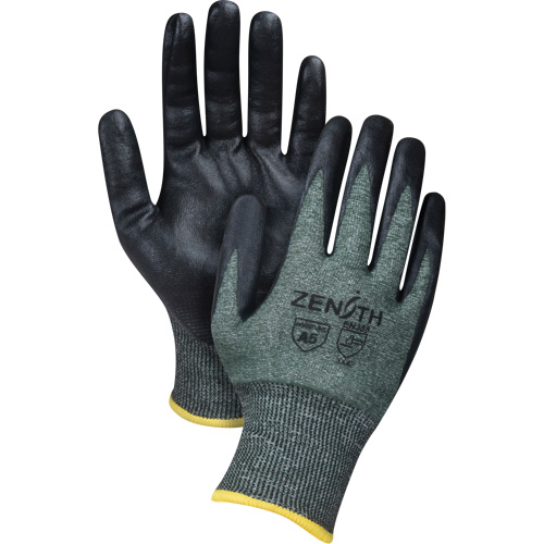 Gants l&eacute;gers et haute dext&eacute;rit&eacute; r&eacute;sistants &agrave; la coupe, Taille Grand, Calibre 18, Rev&ecirc;tement Mousse de nitrile, Enveloppe en Nylon/PEHP/Spandex, ASTM ANSI niveau A5 Action Paper