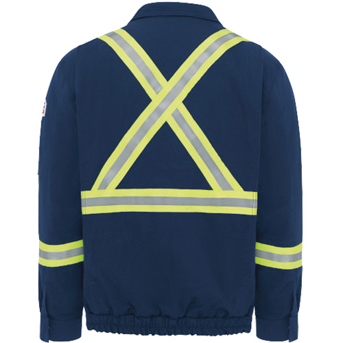 Blouson aviateur doubl&eacute; pour hommes avec garniture r&eacute;fl&eacute;chissante, Petit, Bleu marin, 29 cal/cm² Action Paper
