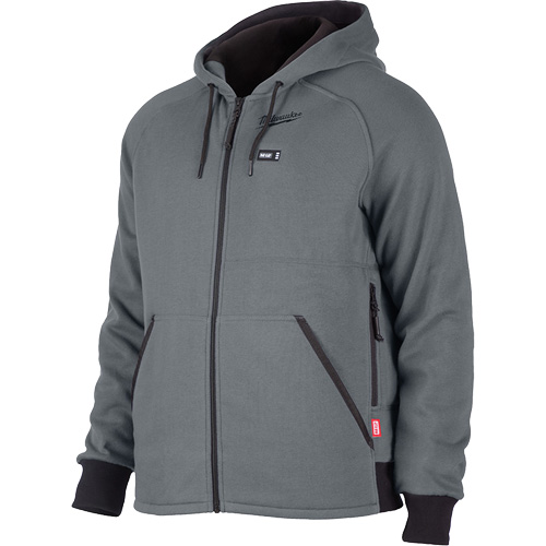 M12 Heated Hoodie Kit, Men's, 2X-Large, Grey, Polyester Action Paper