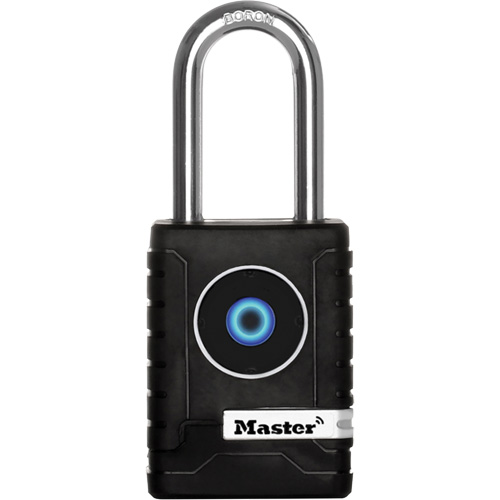 Outdoor Bluetooth&reg; Padlock, Thermoplastic, 2-7/32" Width, Battery Included Action Paper