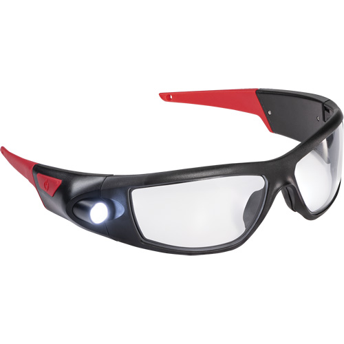 SPG400 Rechargeable Inspection Beam Safety Glasses, Clear Lens, ANSI Z87+ Action Paper