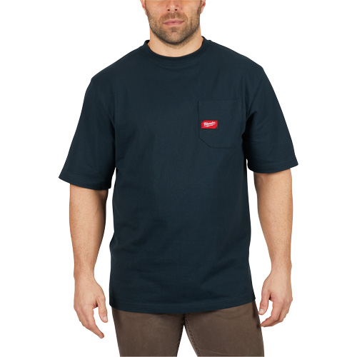 T-shirt robuste avec poche, Hommes, Petit, Bleu Action Paper