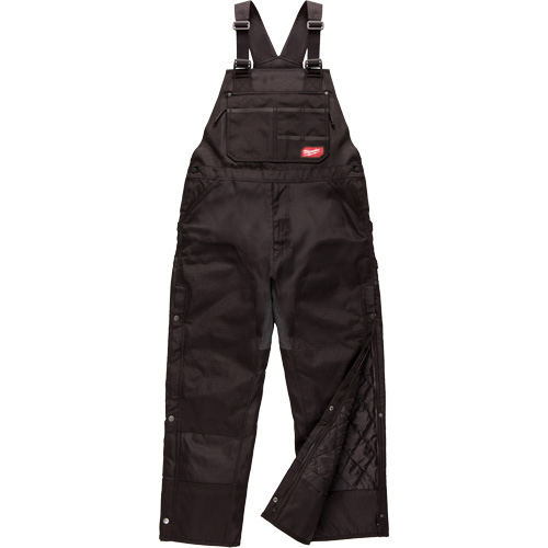 GridIron Short Length Zip-To-Thigh Bib Overall, Men's, 2X-Large, Black Action Paper
