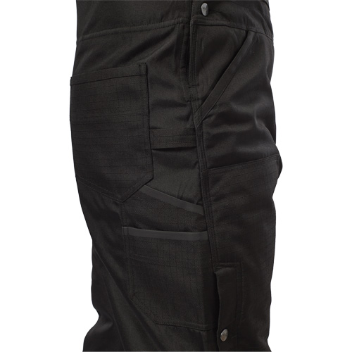 GridIron Short Length Zip-To-Thigh Bib Overall, Men's, 2X-Large, Black Action Paper