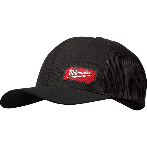 GridIron Snapback Trucker Hat, Black, Cotton/Nylon/Polyester Action Paper