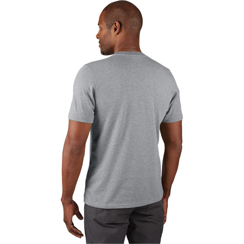 Hybrid Work Tee Shirt, Men's, Small, Grey Action Paper