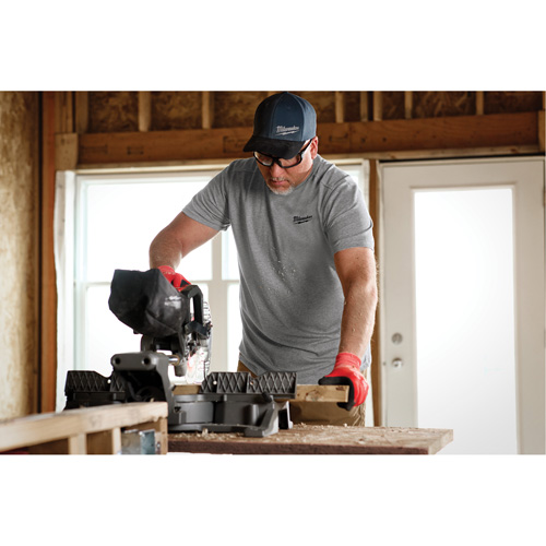 Hybrid Work Tee Shirt, Men's, Small, Grey Action Paper