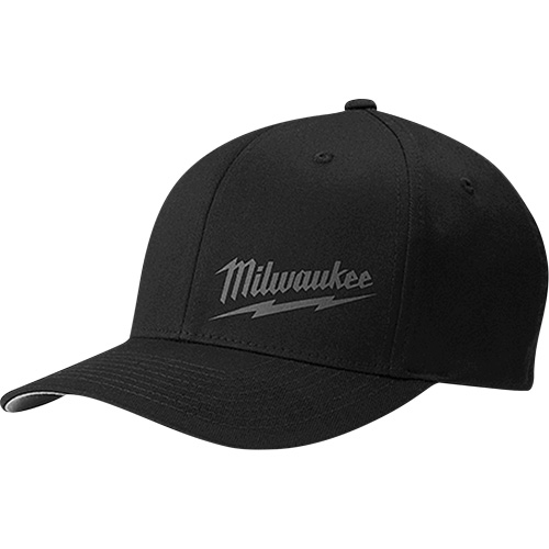 Flexfit&reg; Fitted Hat - Large/X-Large, Black, Poly-Cotton Action Paper