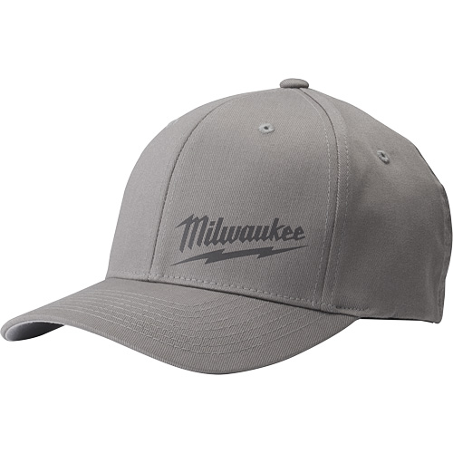 Flexfit&reg; Fitted Hat - Large/X-Large, Grey, Poly-Cotton Action Paper