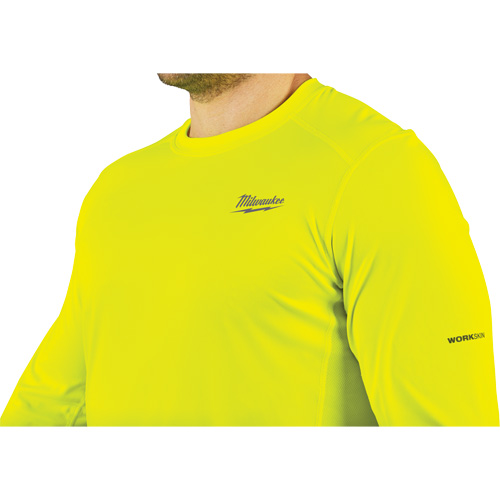 Workskin Lightweight High Visibility Shirt, Men's, Small, Yellow Action Paper