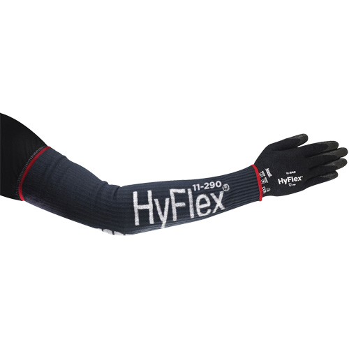 HyFlex&reg; Wide High Cut Compression Sleeve, 18", Kevlar&reg;/Polyamide/Spandex/Stainless Steel, Blue Action Paper