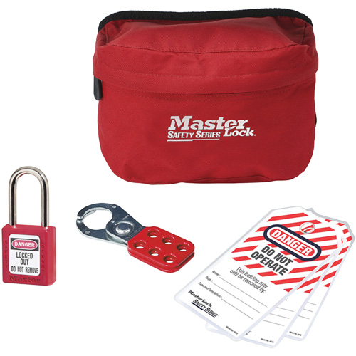 Personal Lockout Kit with Zenex Thermoplastic Padlock, 6 Components Action Paper