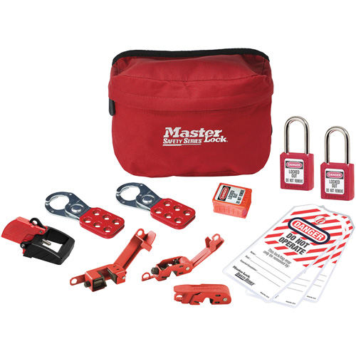 Trousse de cadenassage standard avec cadenas en thermoplastique Zenex, Ensemble &eacute;lectrique, 13 composants compris Action Paper